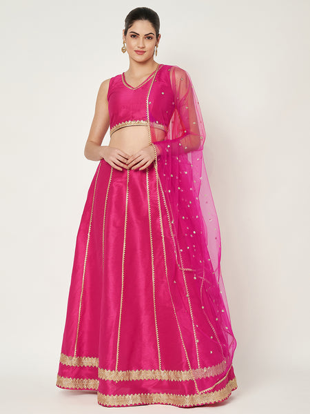 Dupion Kalidaar Embellished Lehenga Set