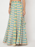 Cotton Printed Embellished Kalidaar Skirt