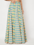 Cotton Printed Embellished Kalidaar Skirt