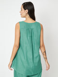 Cotton Solid V-Neck Tunic