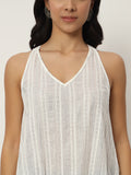 Cotton Lurex Dobby Halter Top