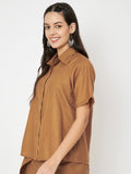 Cotton Loose Fit Solid Shirt