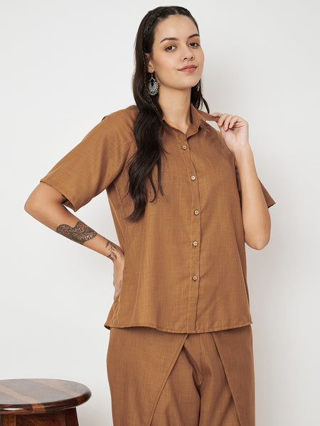 Cotton Loose Fit Solid Shirt