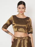 Brocade Back Hook Crop Top