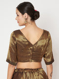 Brocade Back Hook Crop Top