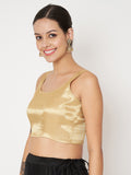 Gold Brocade Crop Top