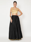 Gold Brocade Crop Top