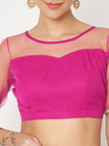 Net Embellished Crop Top