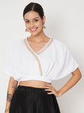 Georgette Embellished Crop Top