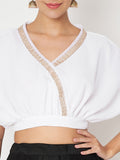 Georgette Embellished Crop Top