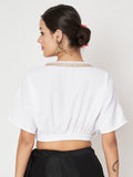 Georgette Embellished Crop Top