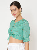 Chinon Sequin Embroidered Crop Top