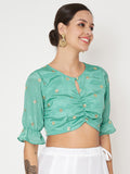 Chinon Sequin Embroidered Crop Top