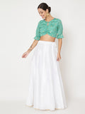 Chinon Sequin Embroidered Crop Top