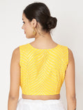 Georgette Gota Embroidered Crop Top