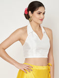 Silk Blend Stretchable Halter Top