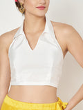 Silk Blend Stretchable Halter Top