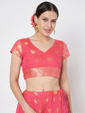 Chanderi Zari Woven Crop Top