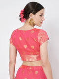 Chanderi Zari Woven Crop Top