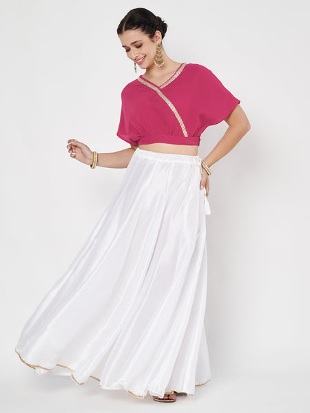 Georgette Embellished Crop Top