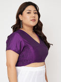 Plus Size Silk Blend Stretchable Crop Top