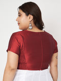 Plus Size Silk Blend Stretchable Crop Top