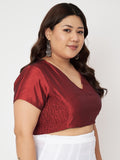 Plus Size Silk Blend Stretchable Crop Top