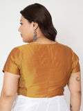 Plus Size Silk Blend Stretchable Crop Top