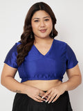 Plus Size Silk Blend Stretchable Crop Top