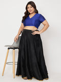 Plus Size Silk Blend Stretchable Crop Top