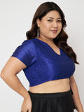 Plus Size Silk Blend Stretchable Crop Top