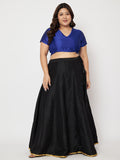 Plus Size Silk Blend Stretchable Crop Top