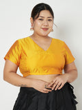 Plus Size Silk Blend Stretchable Crop Top