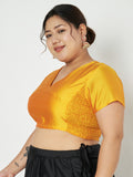 Plus Size Silk Blend Stretchable Crop Top