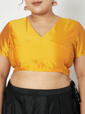 Plus Size Silk Blend Stretchable Crop Top