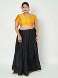 Plus Size Silk Blend Stretchable Crop Top