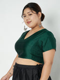 Plus Size Silk Blend Stretchable Crop Top