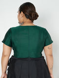 Plus Size Silk Blend Stretchable Crop Top