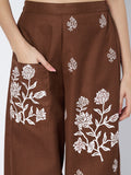 Cotton Placement Print Trouser