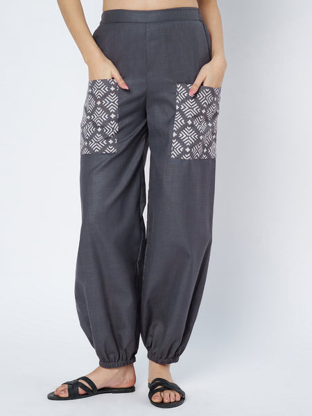 Cotton Hand Block Printed Pocket Trouser