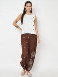 Cotton Placement Print Trouser