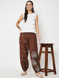 Cotton Placement Print Trouser