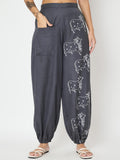 Cotton Placement Print Trouser