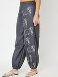 Cotton Placement Print Trouser