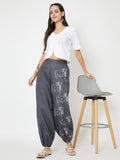 Cotton Placement Print Trouser